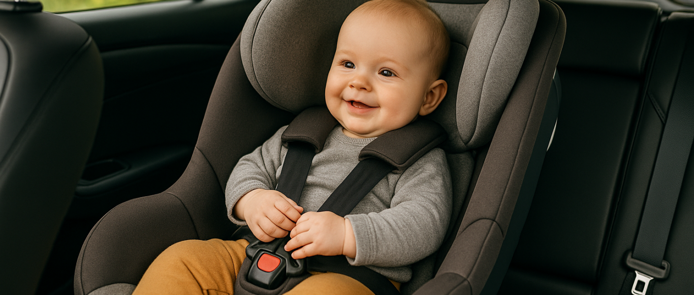 What are some tips for traveling with a baby by car